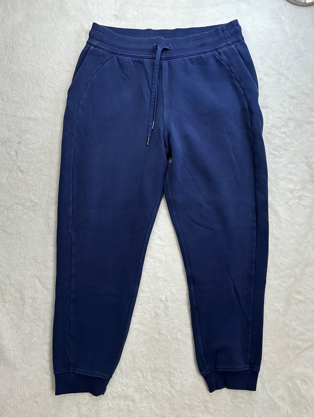 Lululemon Scuba High-Rise Jogger Night Sea Blue Fleece Sweatpants - Size 12